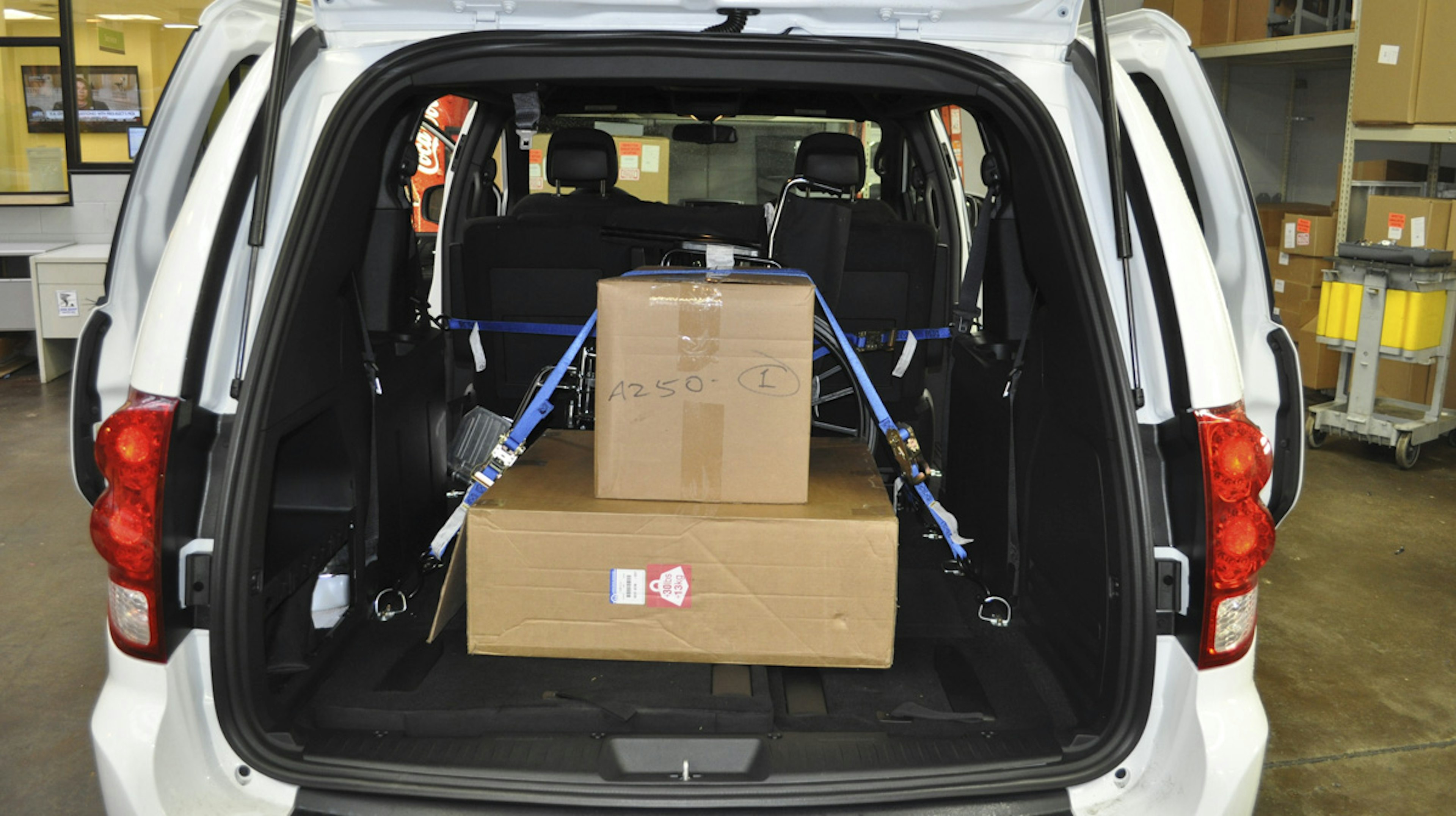 delivery van with room for packages