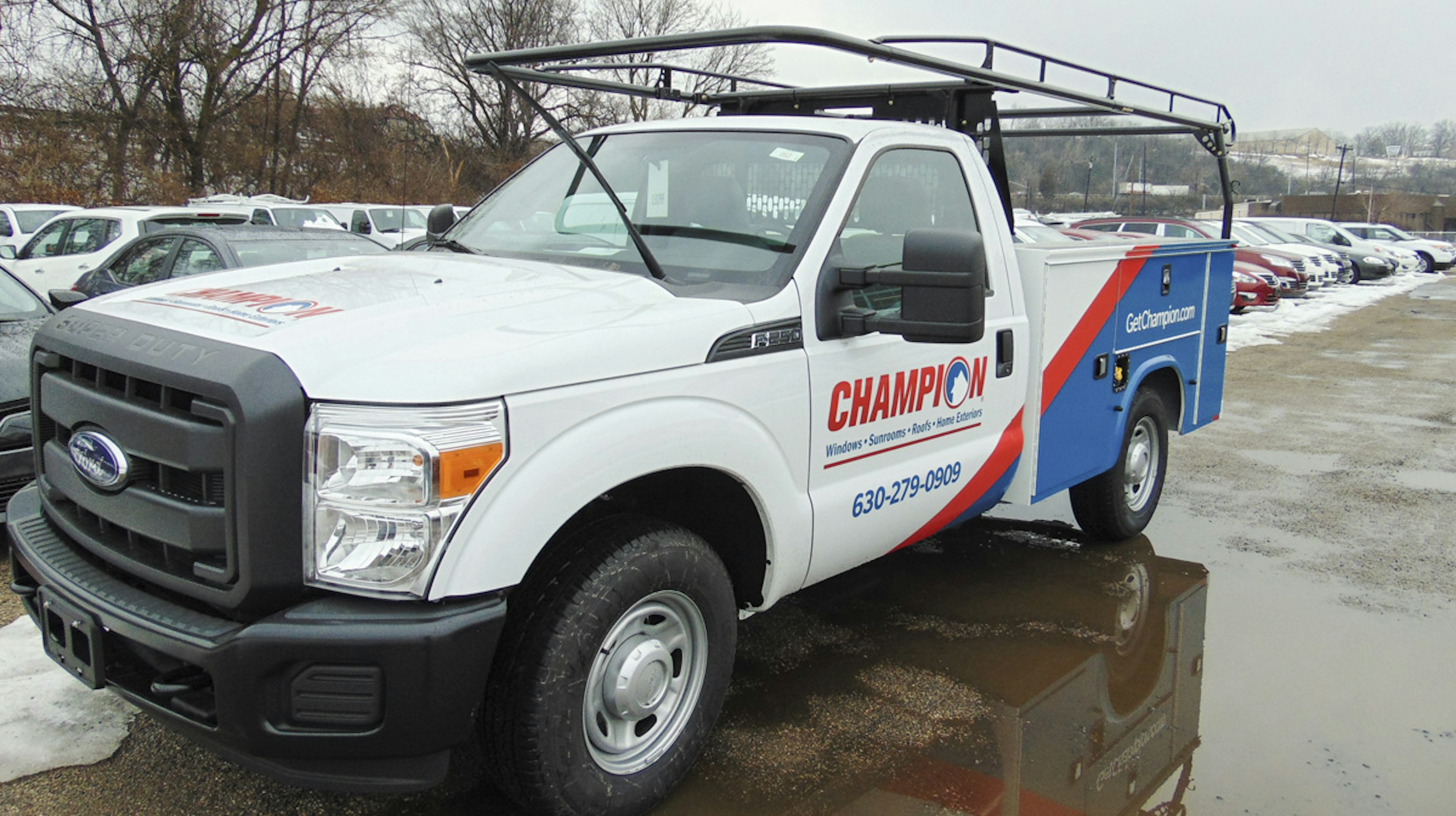 Branded truck with custom wrap