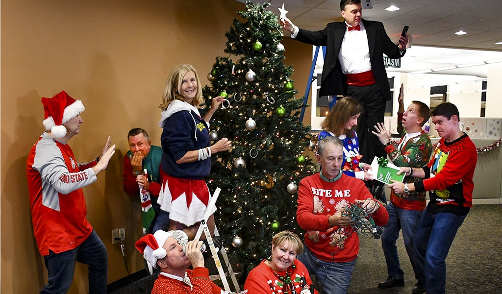 Decorating the tree