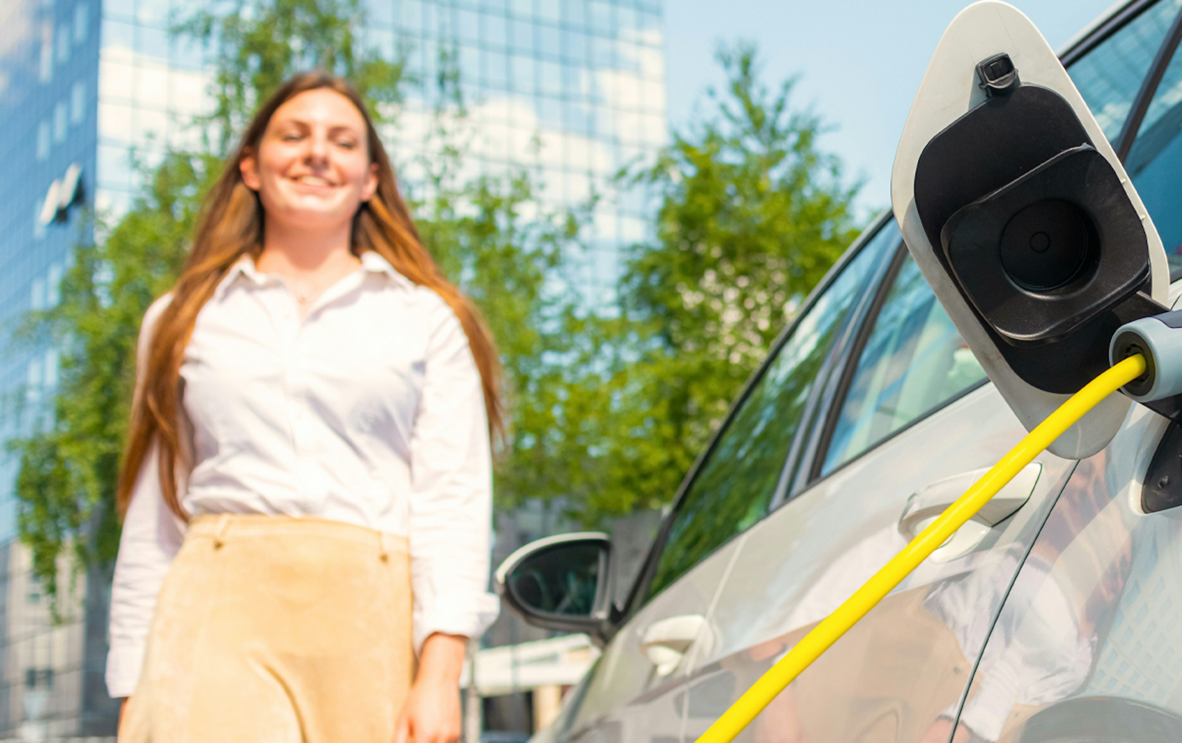 Employee's electric vehicle charging.