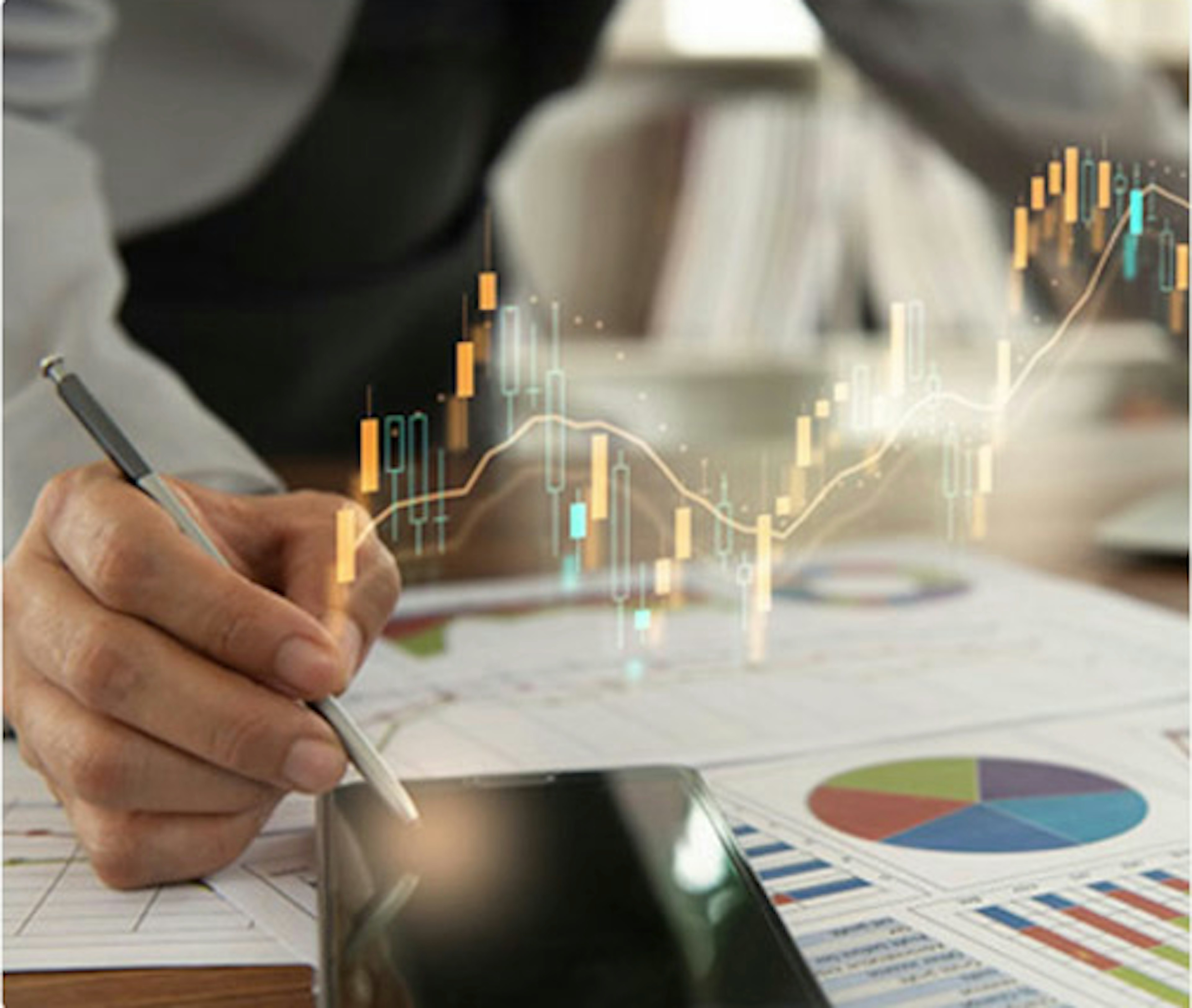 Financial charts and fleet cost planning paperwork