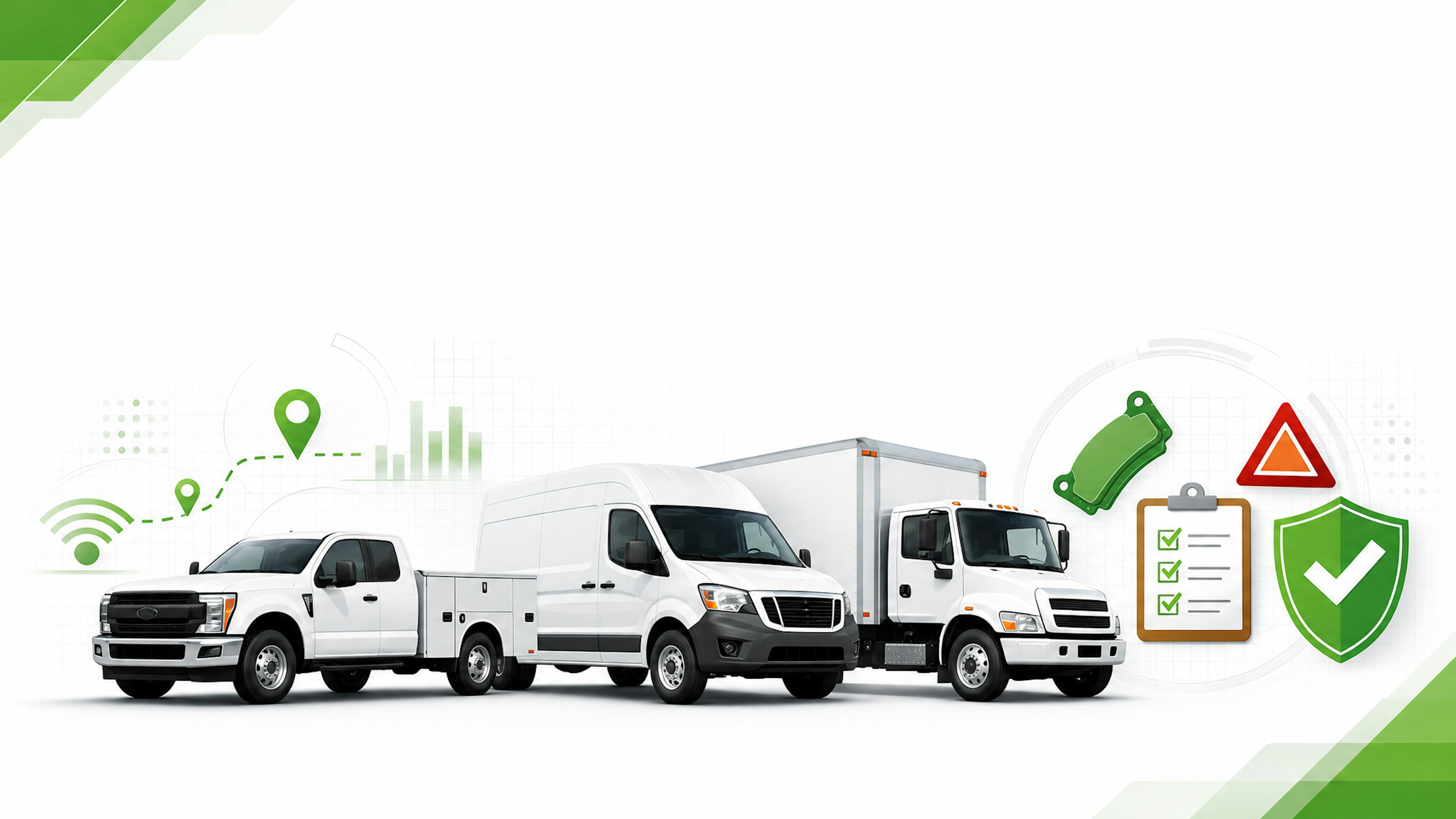 illustration of commercial fleet vehicles ahead of CVSA Brake Safety Week 2026