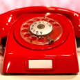 Bilde av en rød telefon