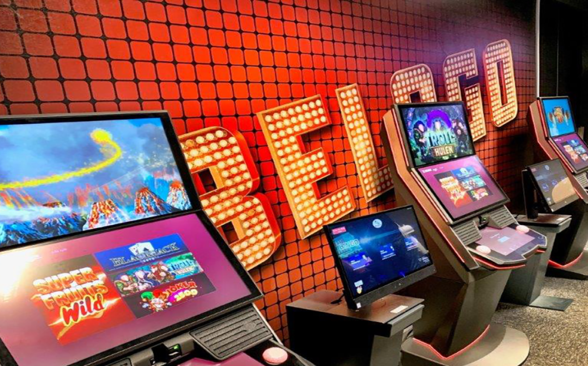 En bingohall som inneholder Belago terminaler.