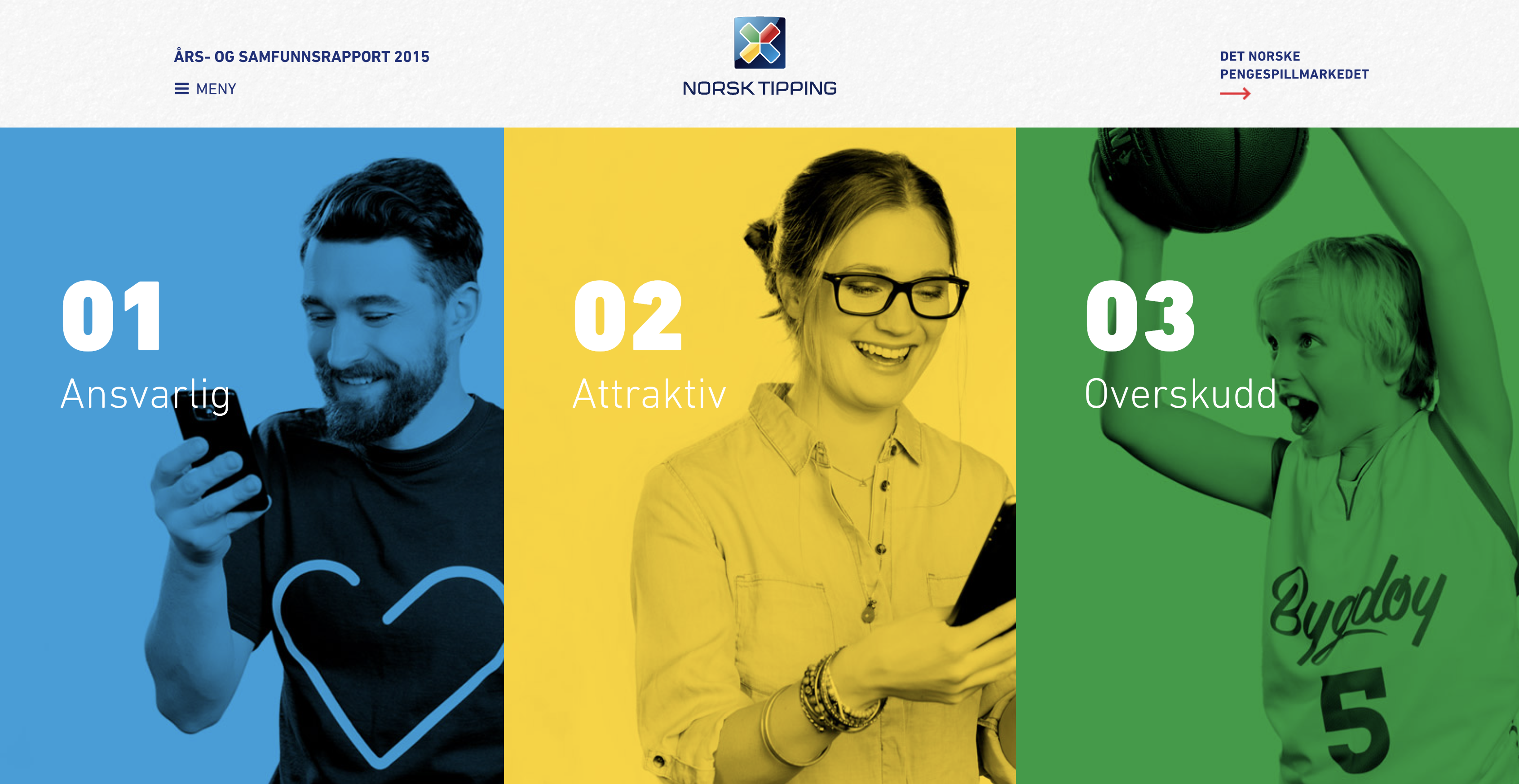 Skjermbilde av Årsrapport i 2015.