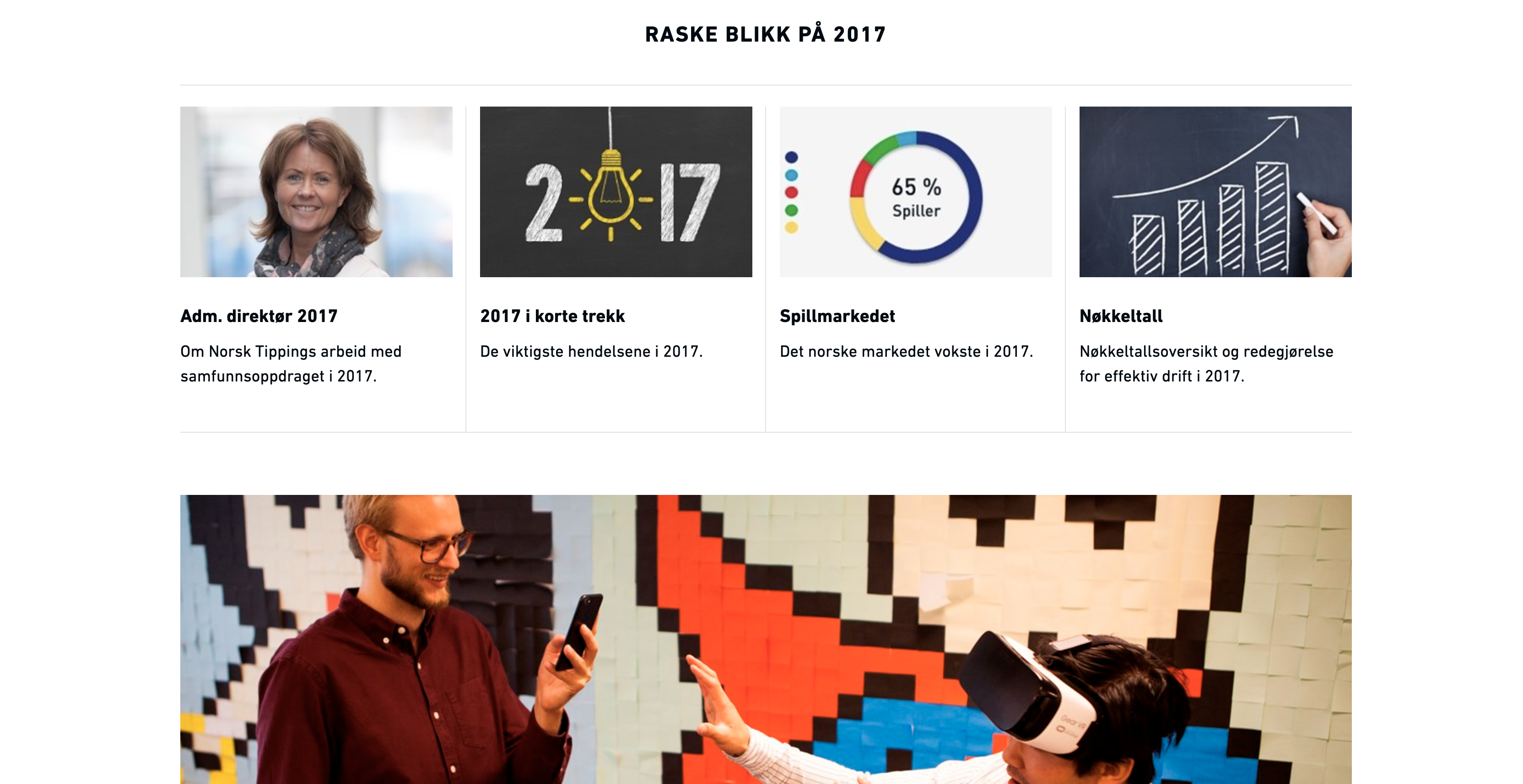 Skjermbilde av Årsrapport i 2017.