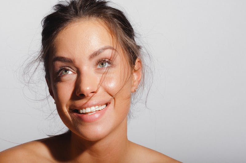 blonde woman smiling
