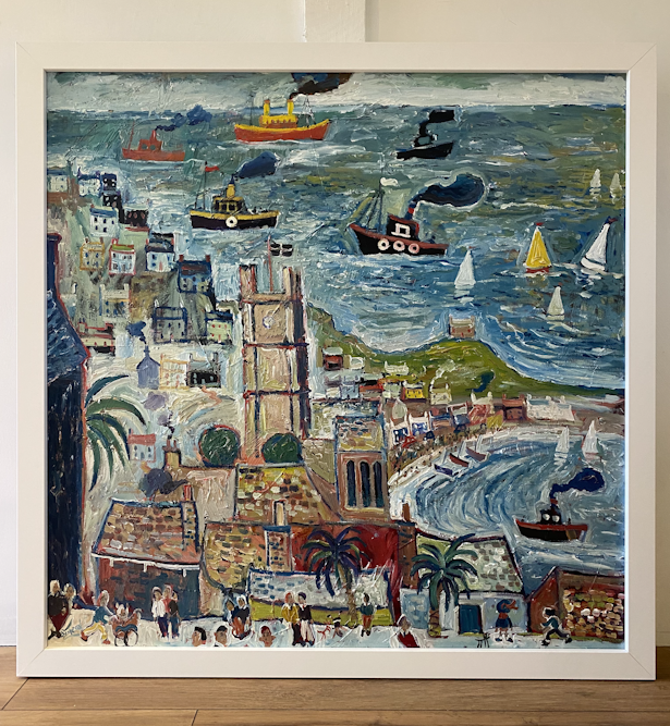Artwork with frame