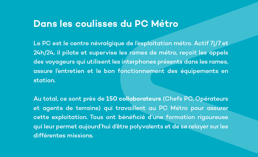 coulisses du PC Métro