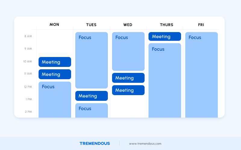 filled weeky calendar view