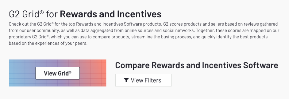 The G2 grid for Rewards and Incentives.