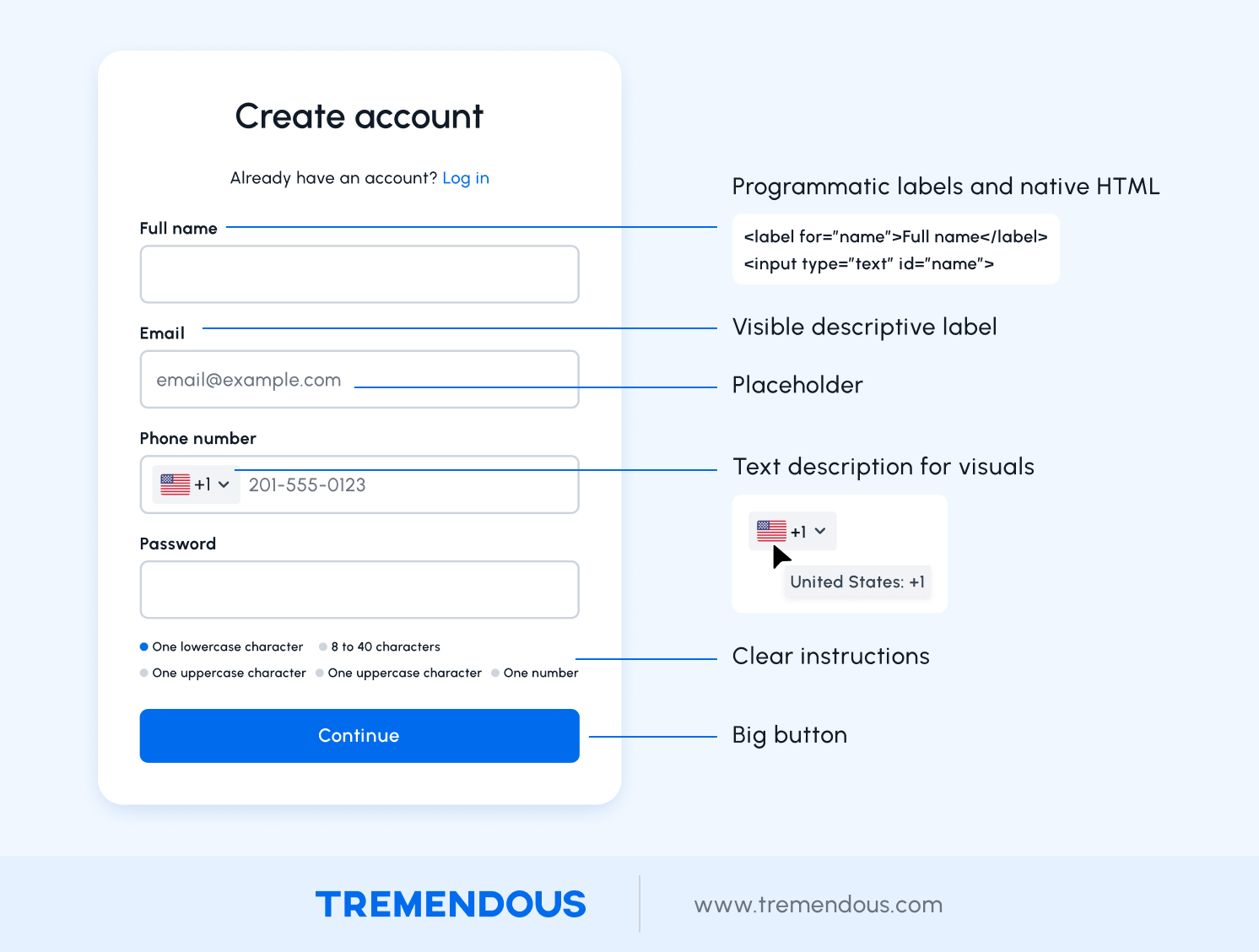 form accessibility