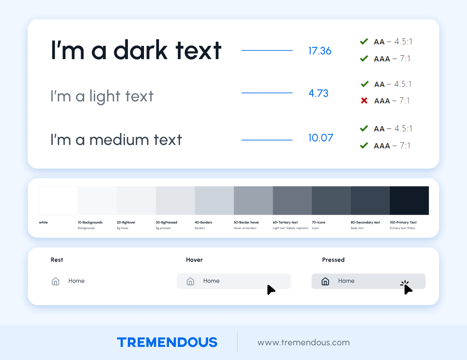 Text color contrast