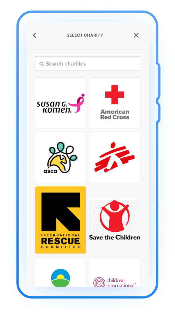 They choose a charity.