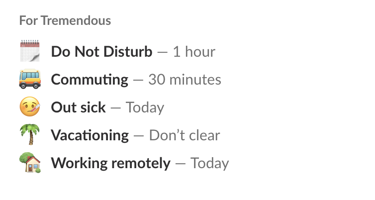 A screenshot of the Slack UI, including an option to set "Do Not Disturb."