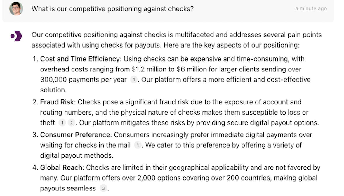 DashAI's answer for our competitive positioning against checks.