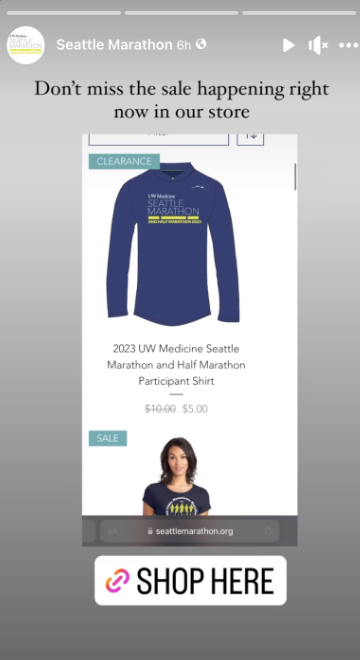 Seattle Marathon's sale.