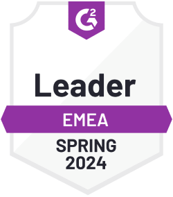 The leader EMEA badge for Spring 2024.
