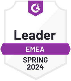 The leader EMEA badge for Spring 2024.