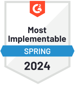 The G2 Most Implementable badge for Spring 2024.