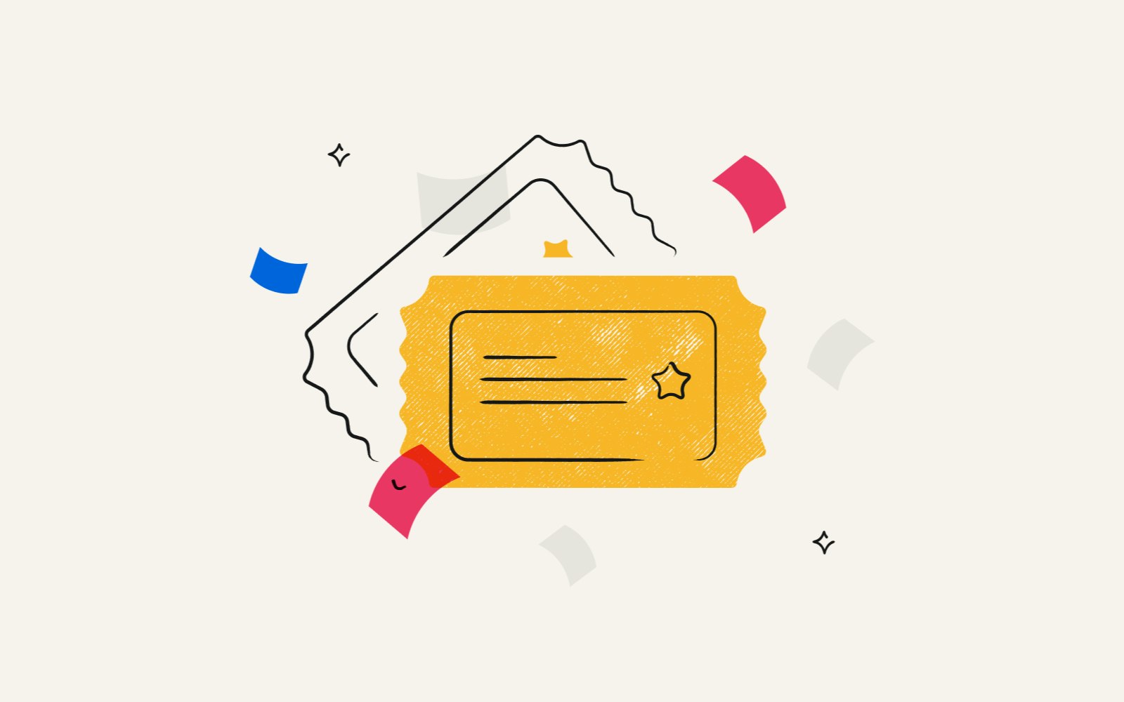 Tickets for entry into a sweepstakes.