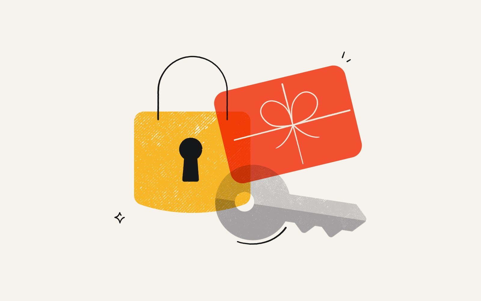 A key, a lock, and an incentive to represent security.