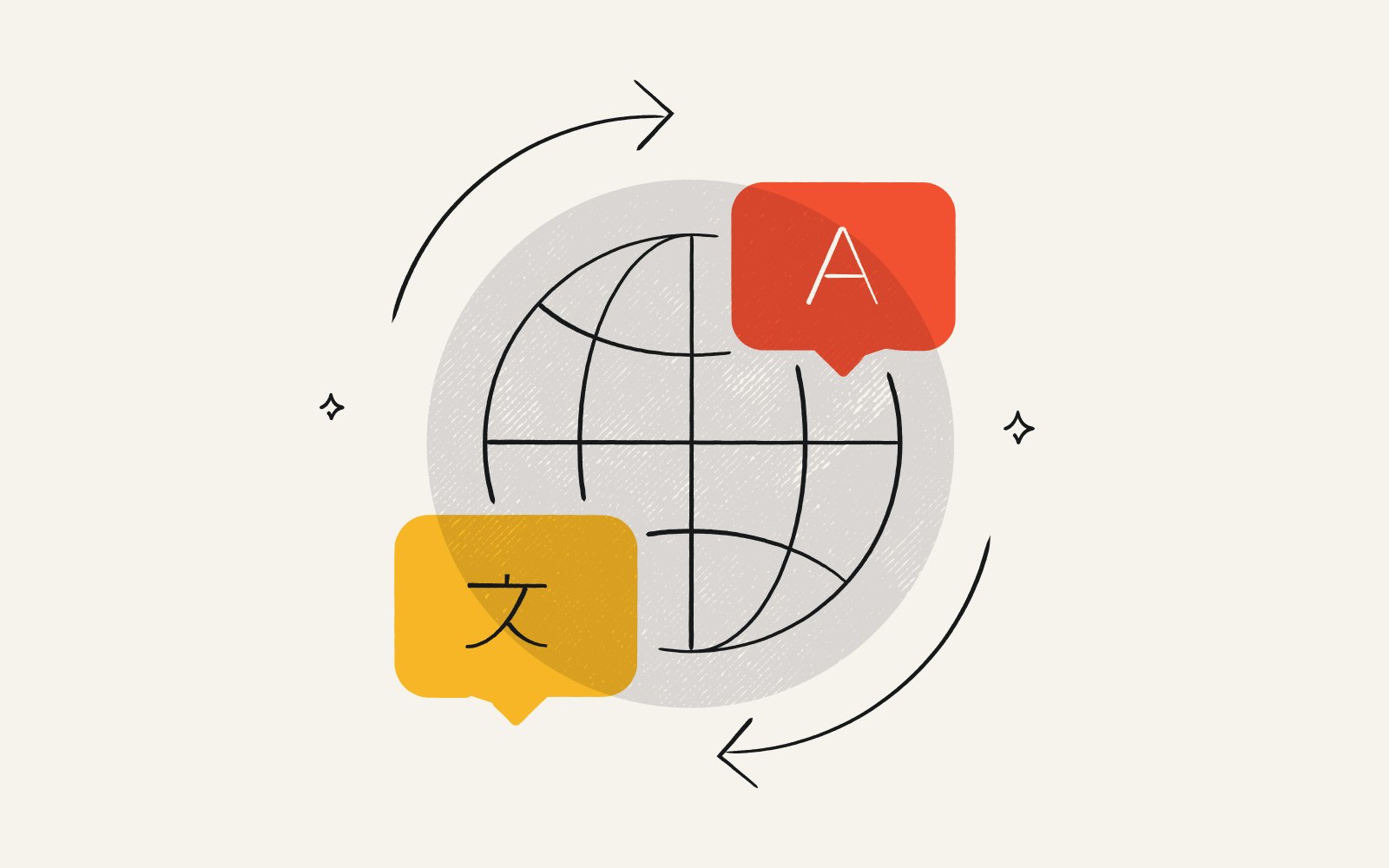 A graphic representing how Tremendous uses AI to translate rewards into different languages.