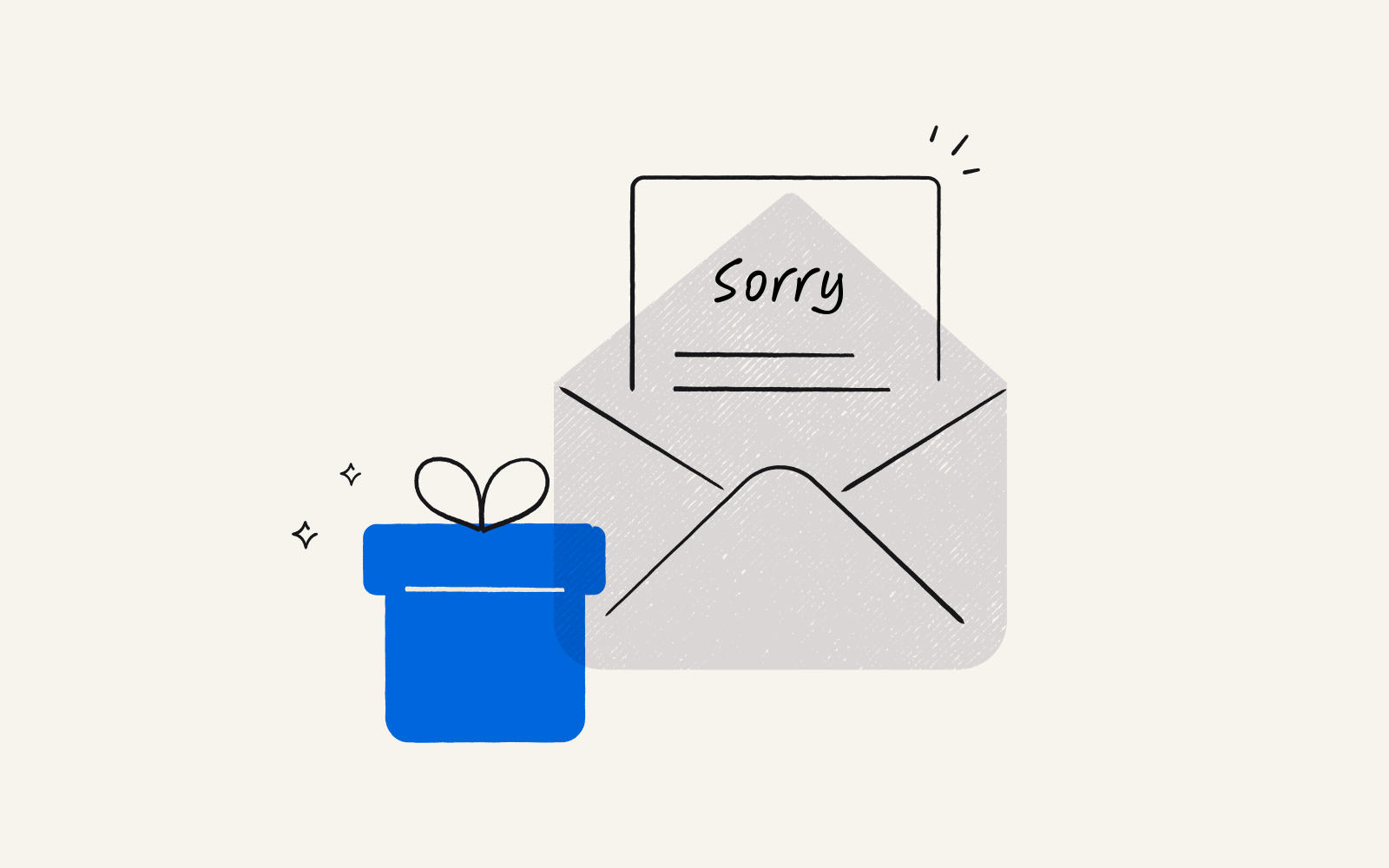 An image of a customer appeasement and an apology; two important components of an effective service recovery strategy.