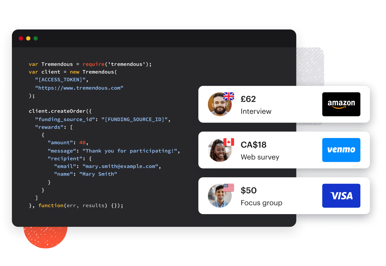 Just Giving Api Integration Examples Rewards Integrations for Research, Sales & HR | Tremendous