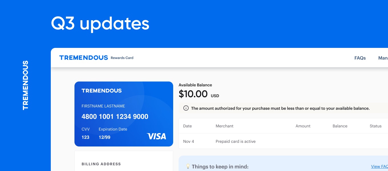Tremendous product improvements — September 2021