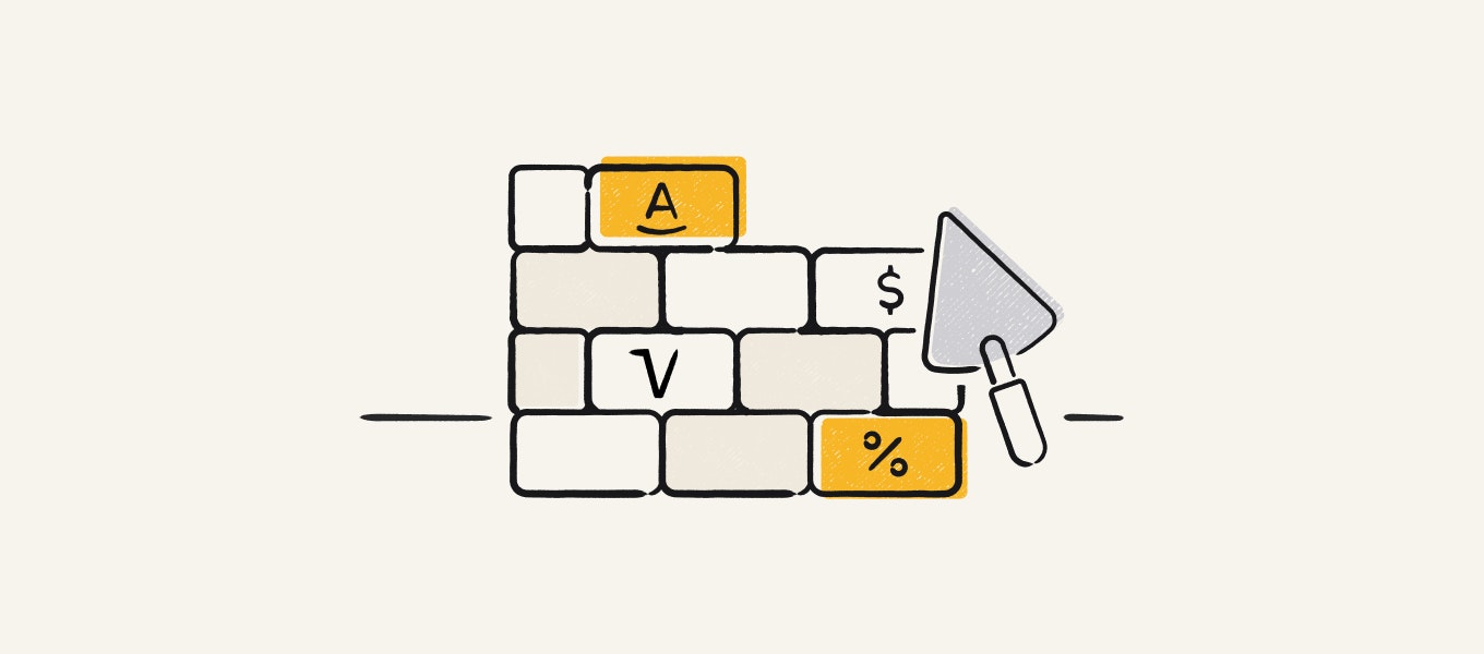 A wall of incentives, including an Amazon gift card, in the shape of bricks.