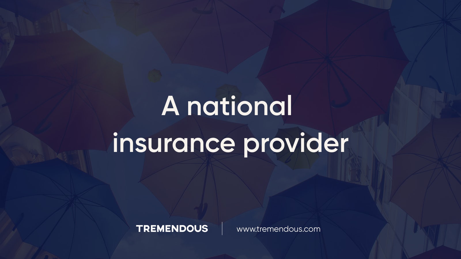Text reads 'a national insurance provider'.