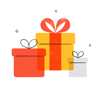 Illustration of wrapped presents indicating employee appreciation