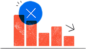 An illustration of a bar chart trending downward.