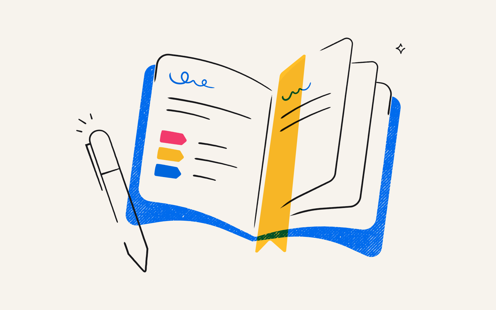 An illustration of a diary being used as part of a research study.