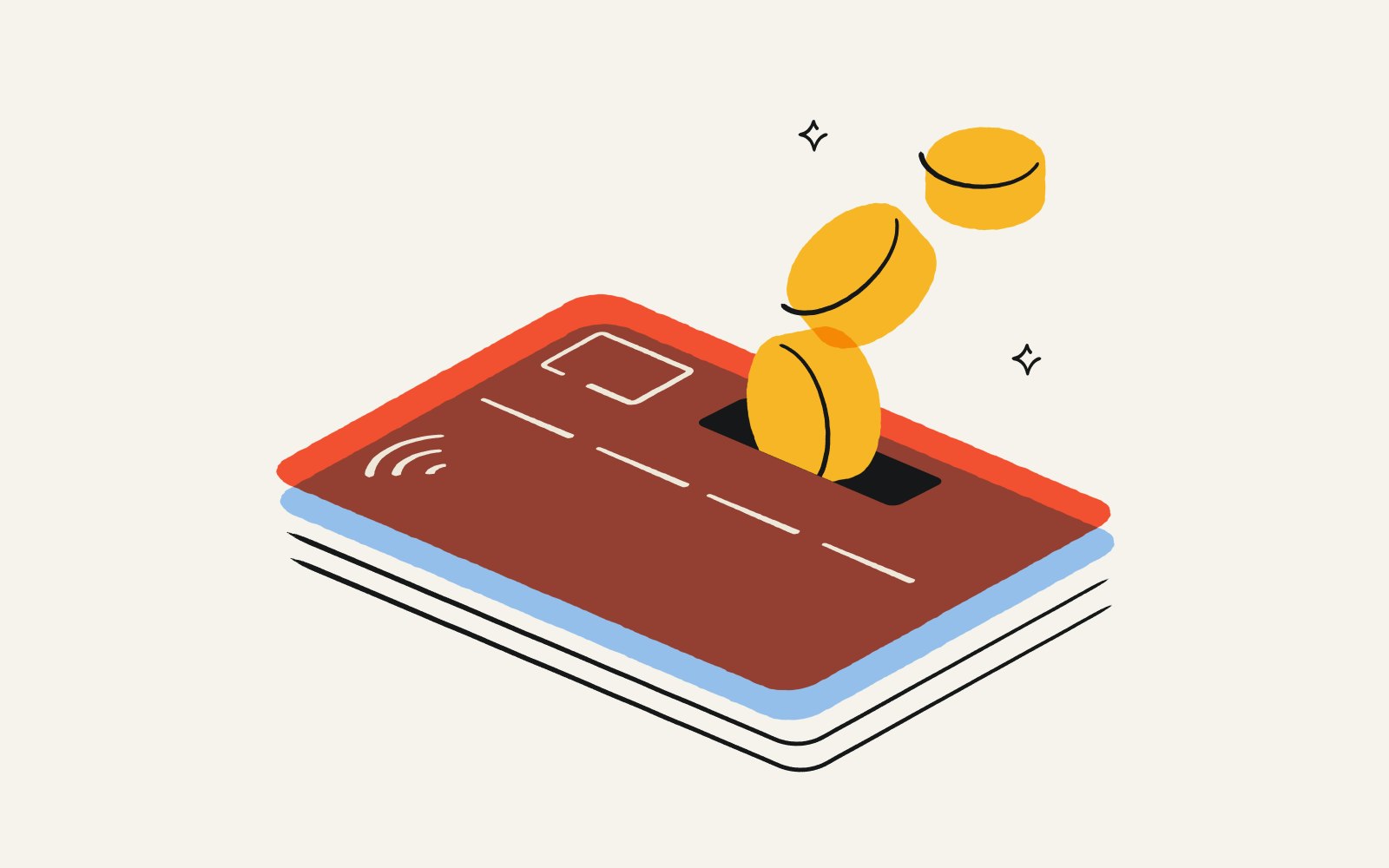 illustration of a prepaid card