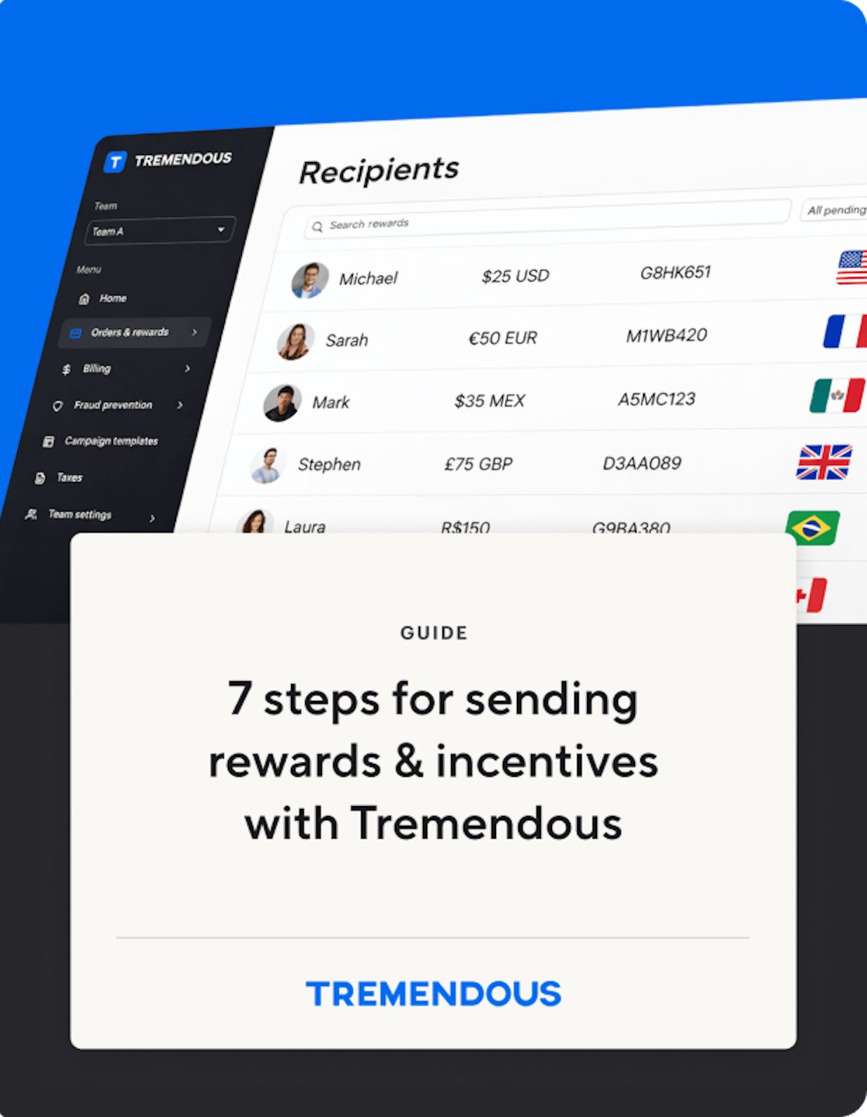 Sending Rewards & Incentives with Tremendous | Tremendous Resources