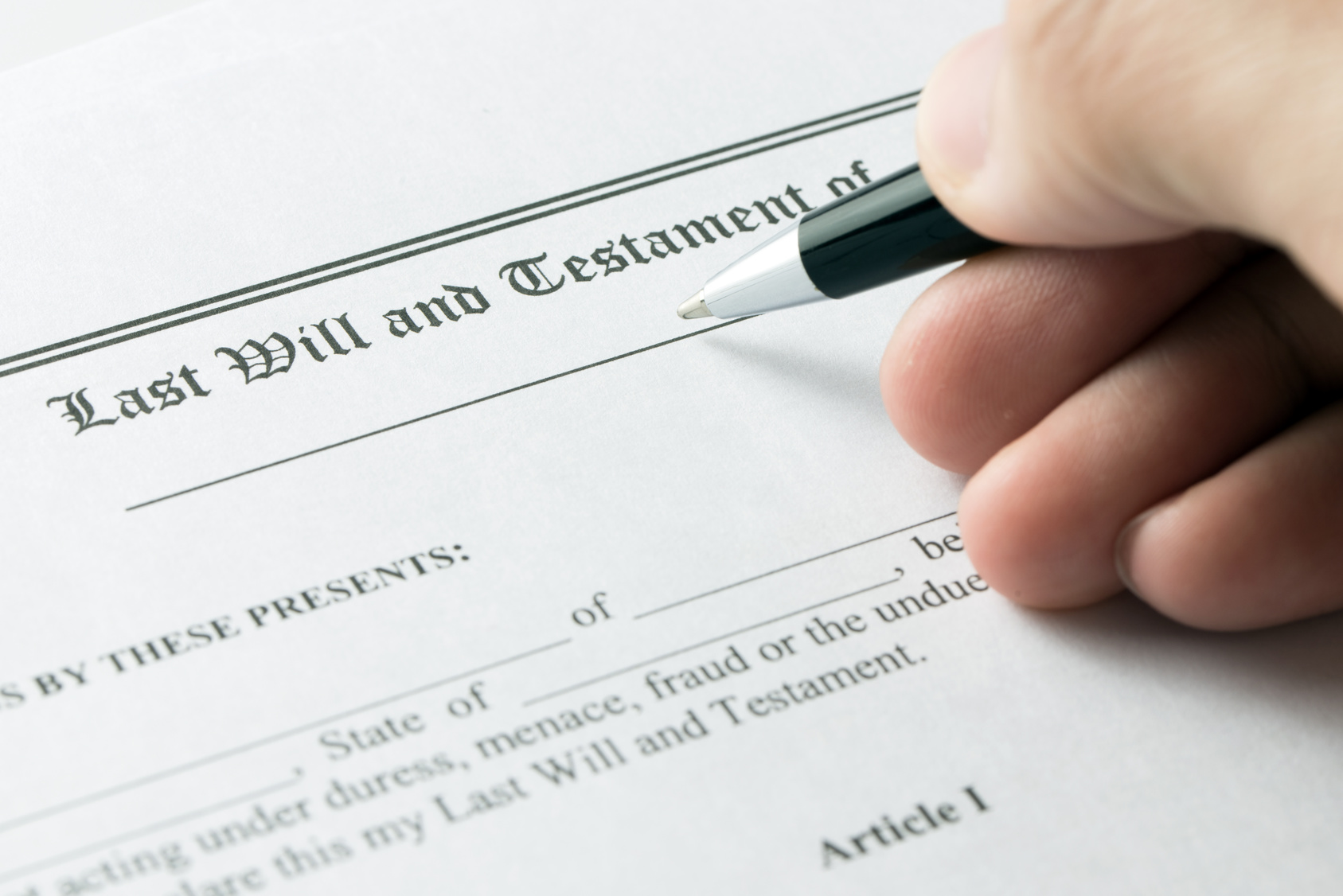 Writing a will: Guide