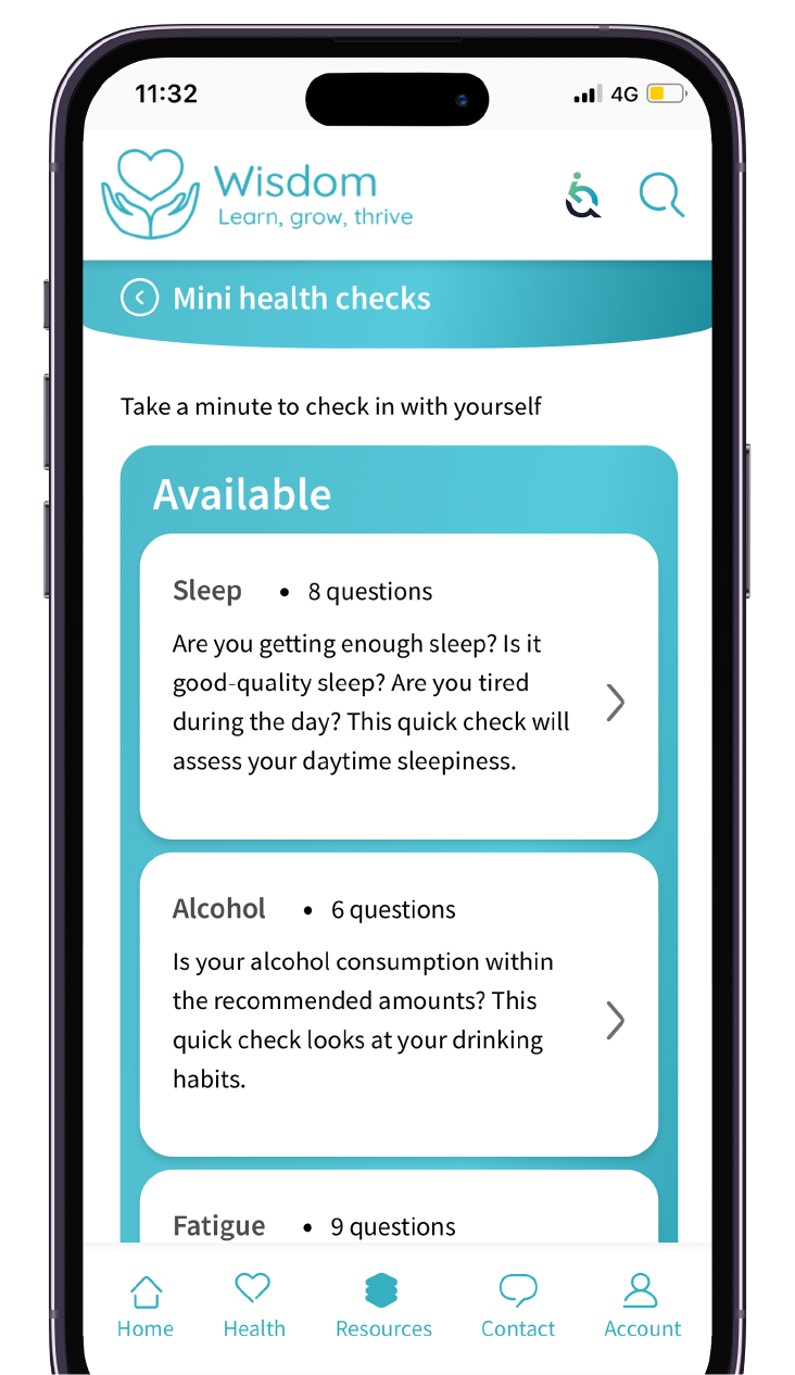 Mini Health Checks Wisdom App