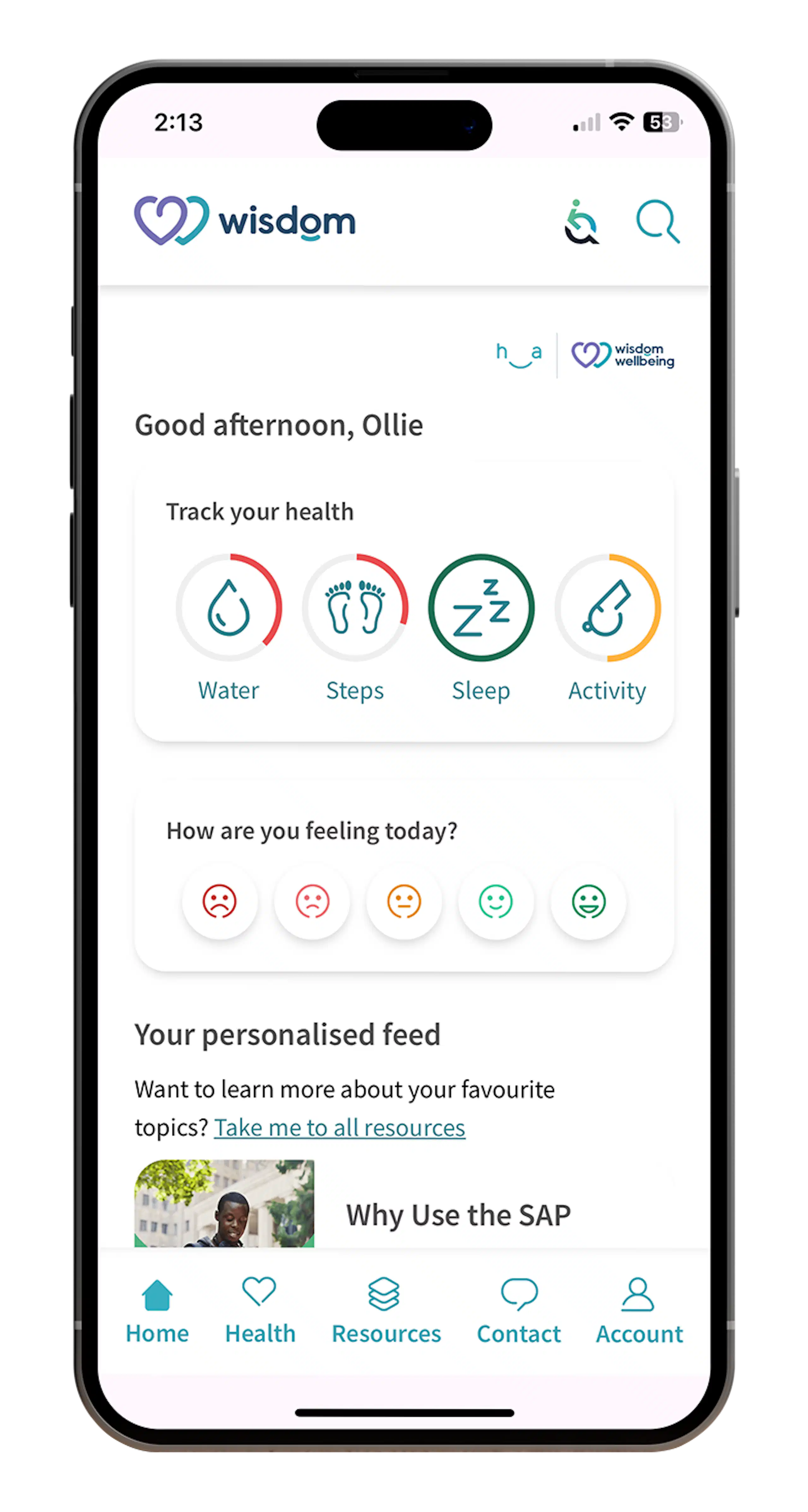 Wisdom App - Interactive Mood Tracker Wisdom App - Interactive Mood Tracker