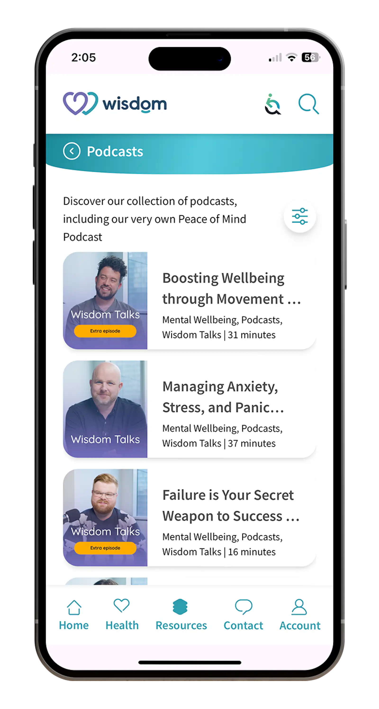 Wisdom app from Wisdom Wellbeing - Track Your Mental Health