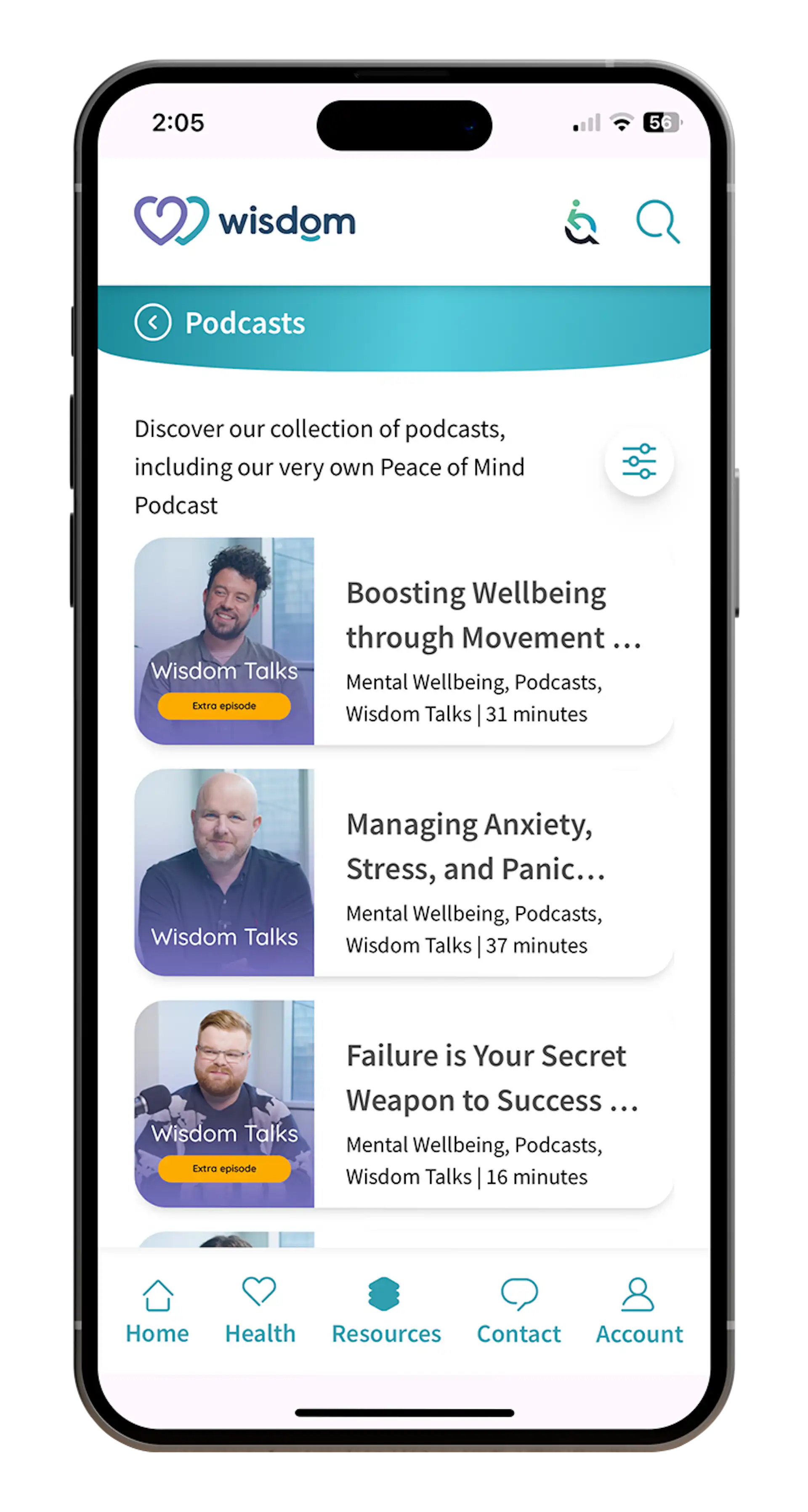 Wisdom app from Wisdom Wellbeing - Track Your Mental Health
