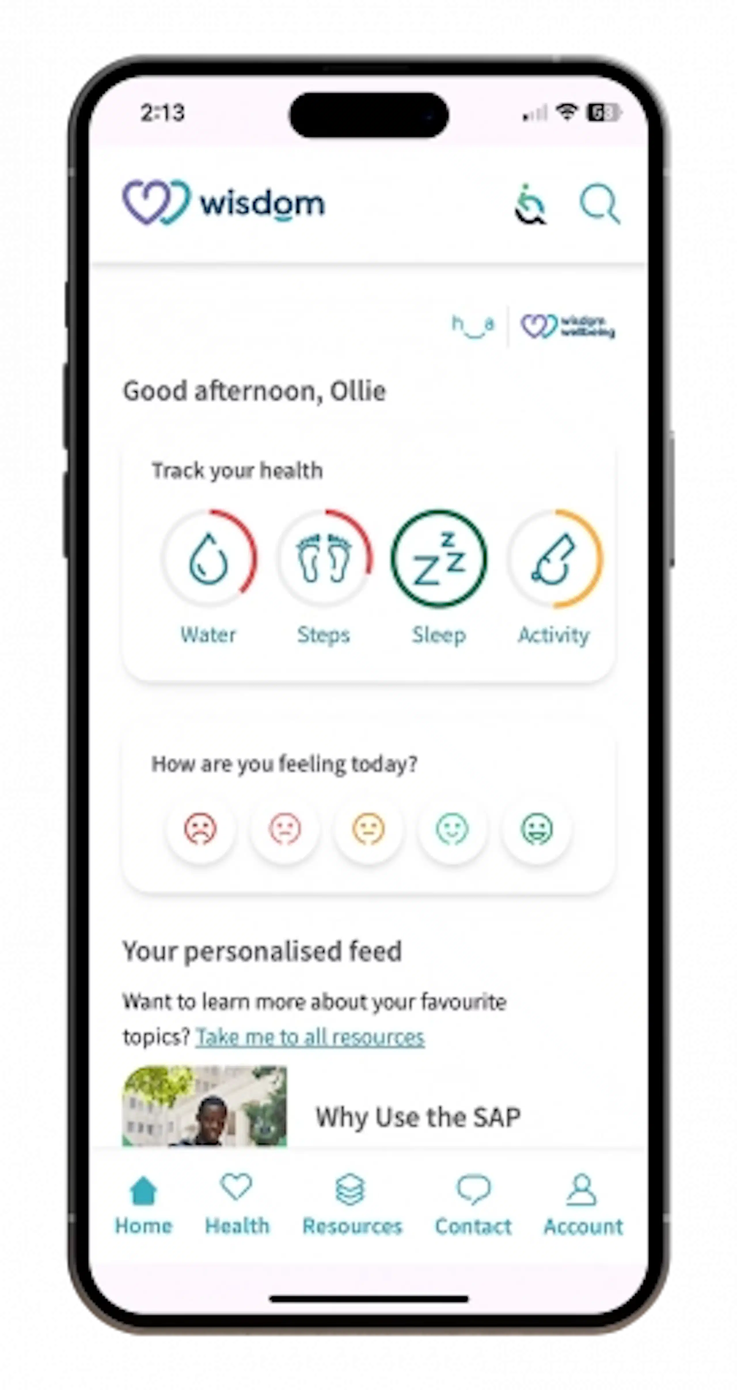 Wisdom App - Interactive Mood Tracker