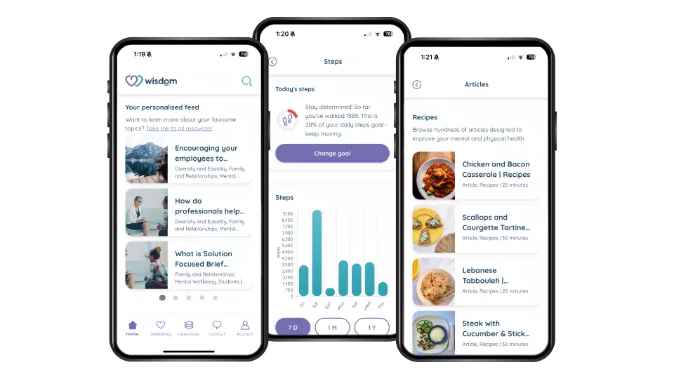 Wisdom - Employee benefits and wellbeing app