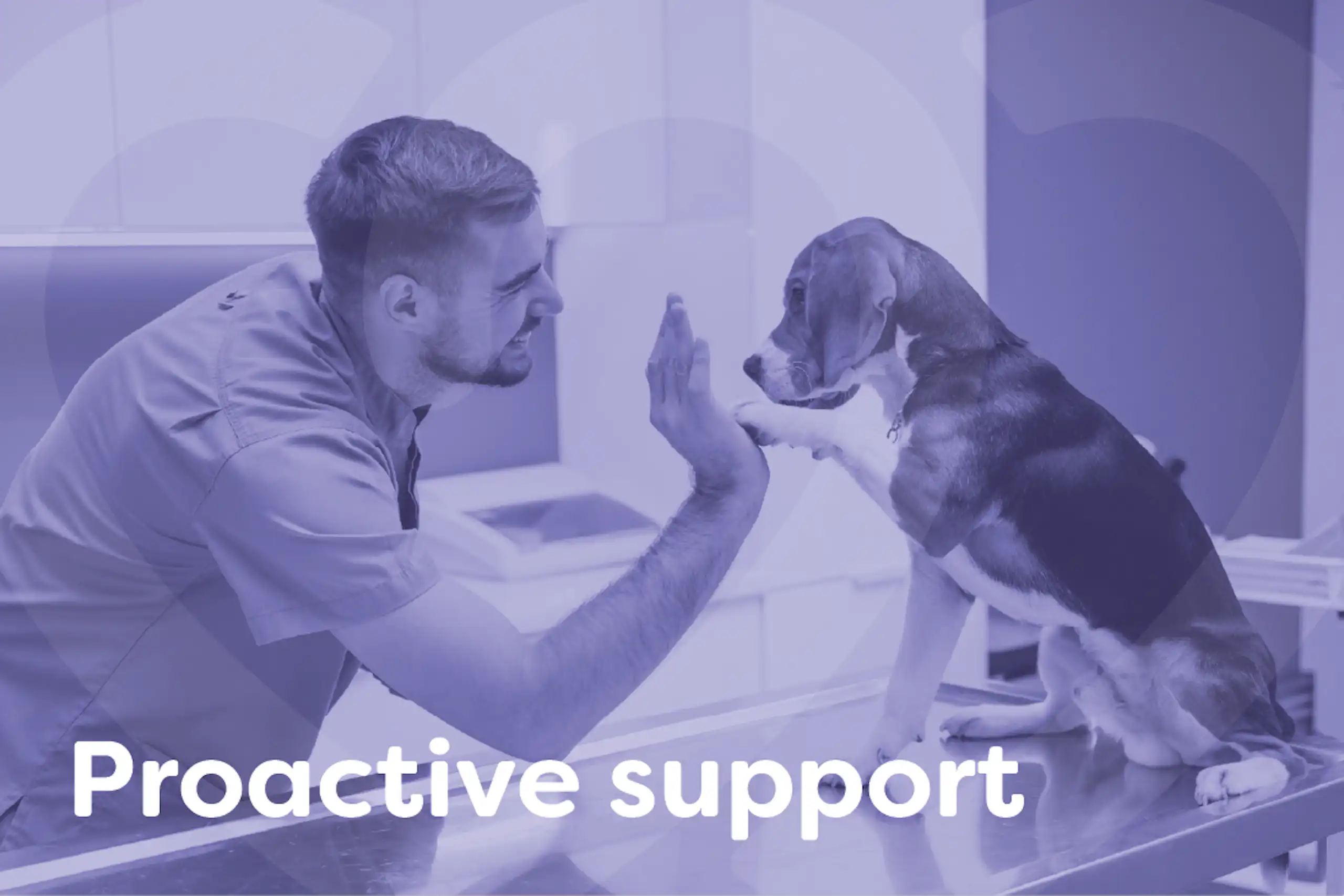 Proactive support for veterinary practitioners and non-clinical staff