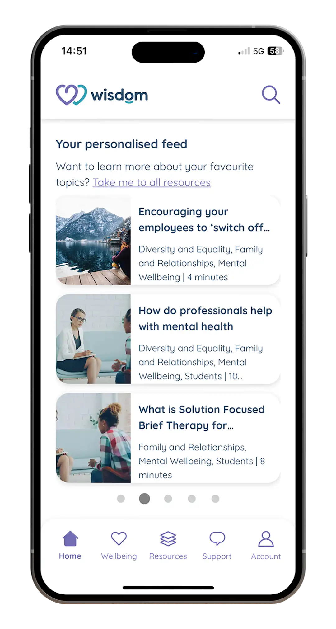 Wisdom App: Employee Wellbeing App by Wisdom Wellbeing
