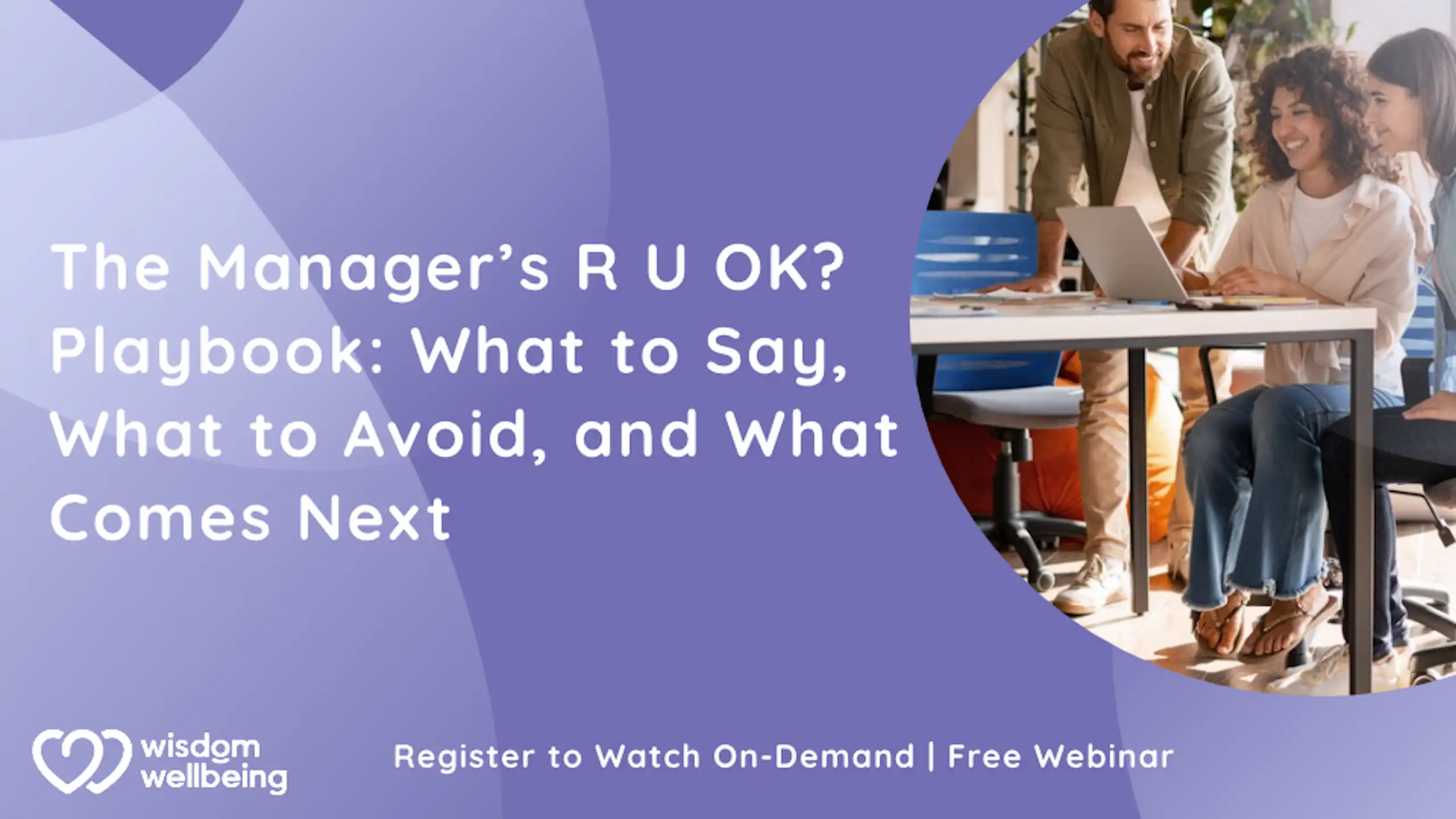 R U OK? Day manager training webinar on supporting employee mental health and workplace wellbeing.