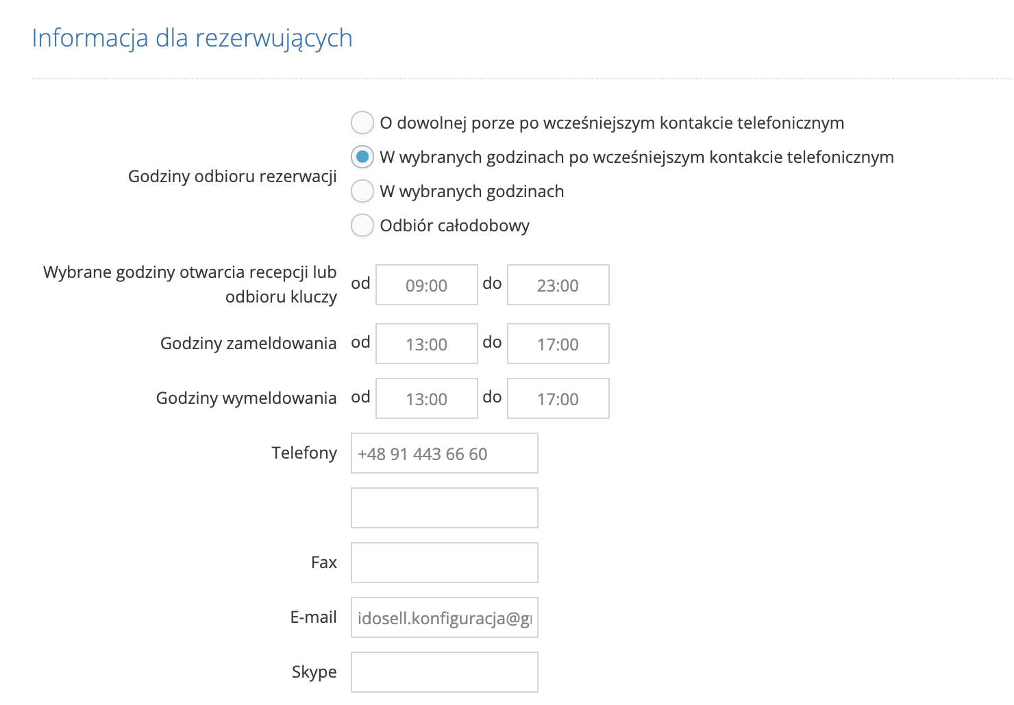 wprowadzanie ustawień