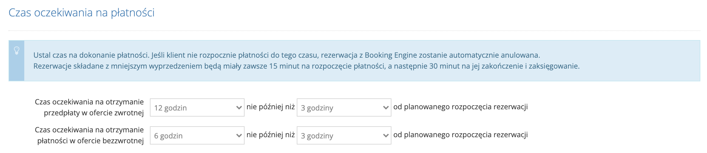Dodawanie warunków, kiedy można złożyć rezerwację poprzez Booking Engine