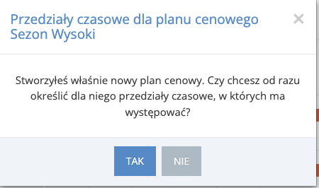 Plany cenowe - przypisanie do dat